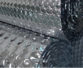 Specially designed foil bubble wrap for air freight used to make Insulcap