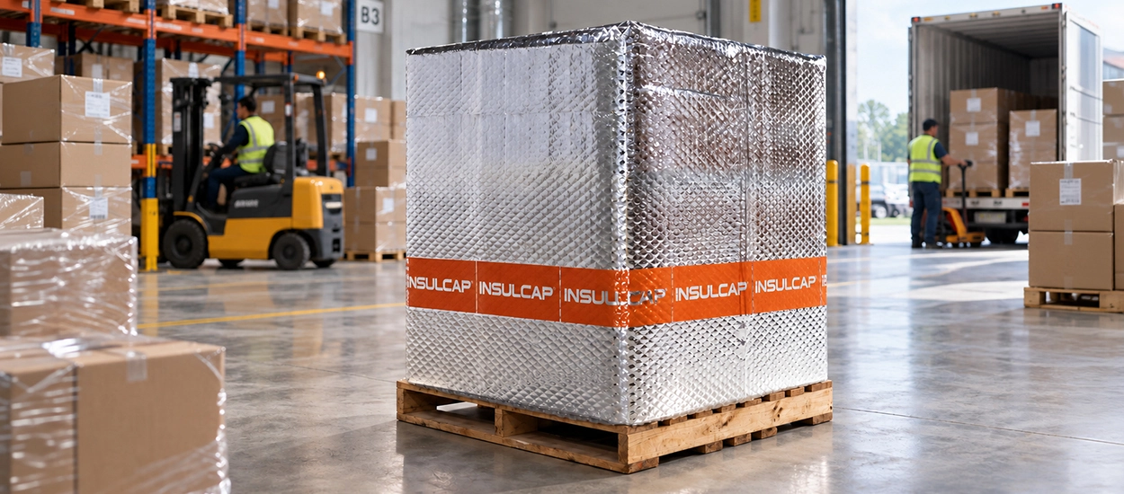 Pharmaceutical packaging for temperature-sensitive products during transport
